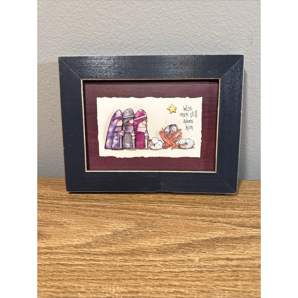 Paper Cut Outs 3D "Wise Men Still adore‎ Home" Plaque/picture